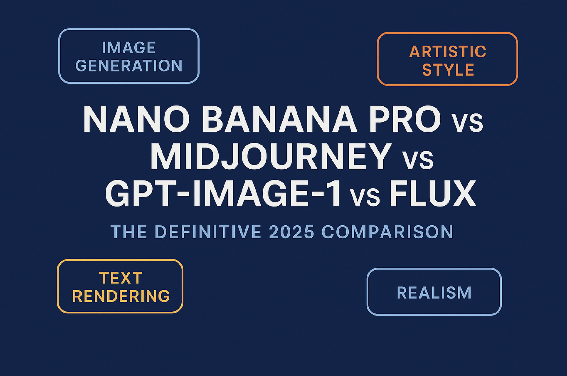 Nano Banana Pro vs Midjourney vs GPT-image-1 vs Flux: The Definitive 2025 Comparison