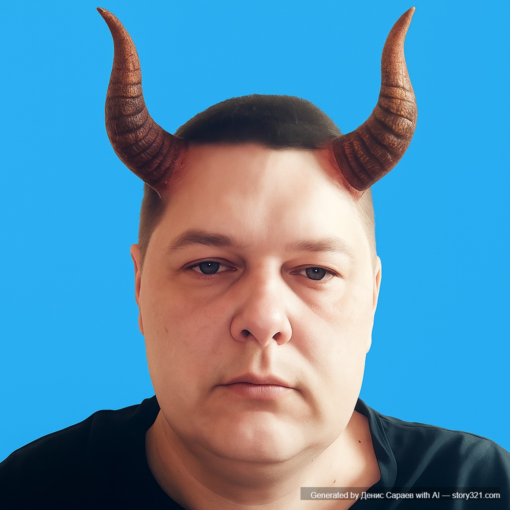 add realistic devil horns to the head of the person in the photo. The horns should look like they are naturally growing from their head.