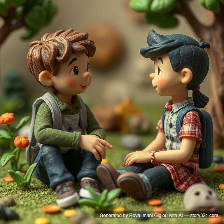 two highschool students talking
