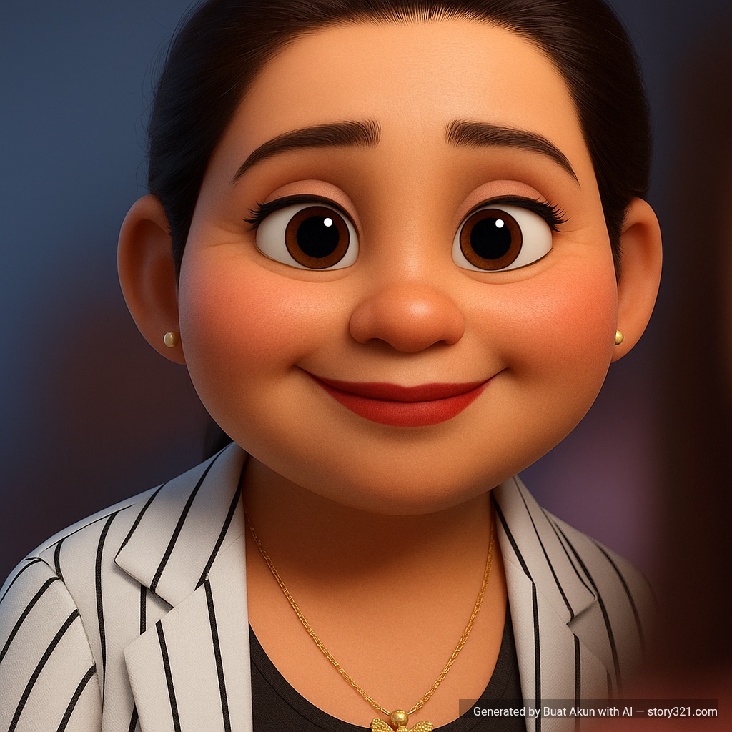 transform the photo into a 3D cartoon character in the style of Pixar movies, with big expressive eyes, and soft, rounded features