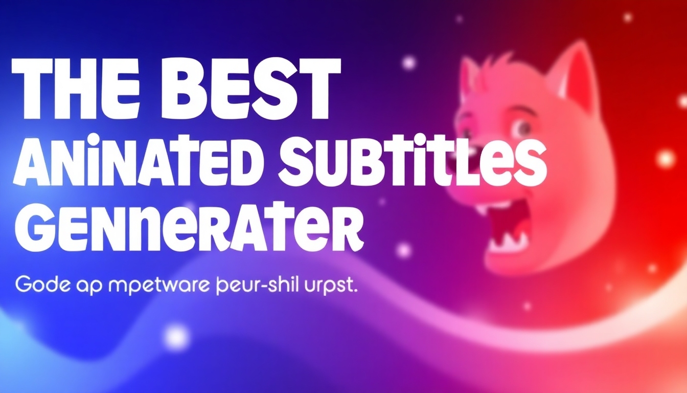 The Best Free Animated Subtitles Generator: Captivate Your Audience!