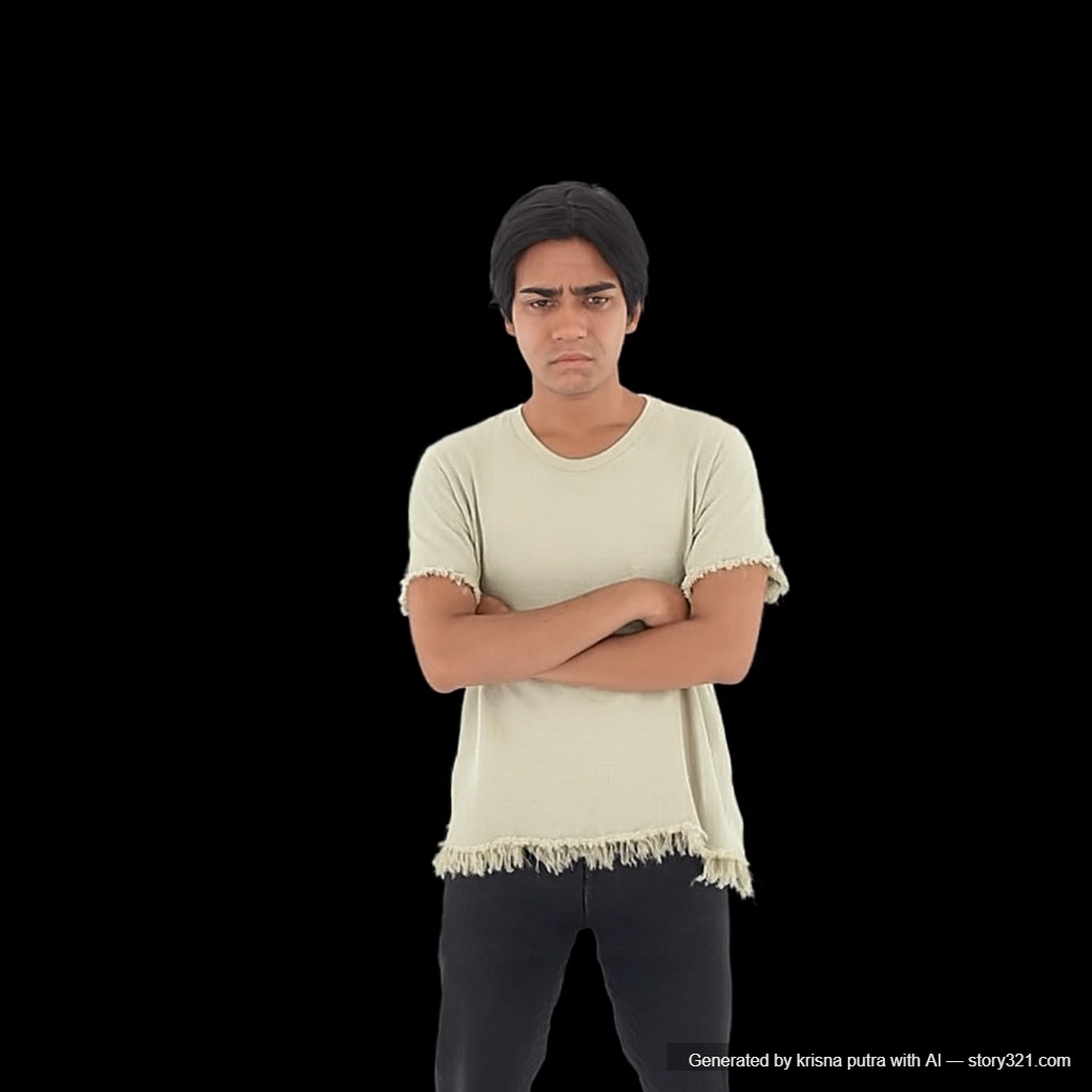 buat wajahnya menjadi sedih