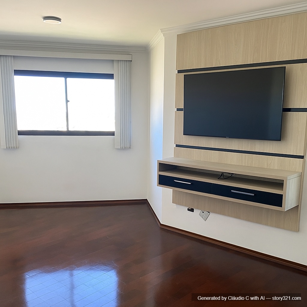 deixe o ambiente como se a sala estivesse vazia. apenas preserve os moveis fixados em paredes