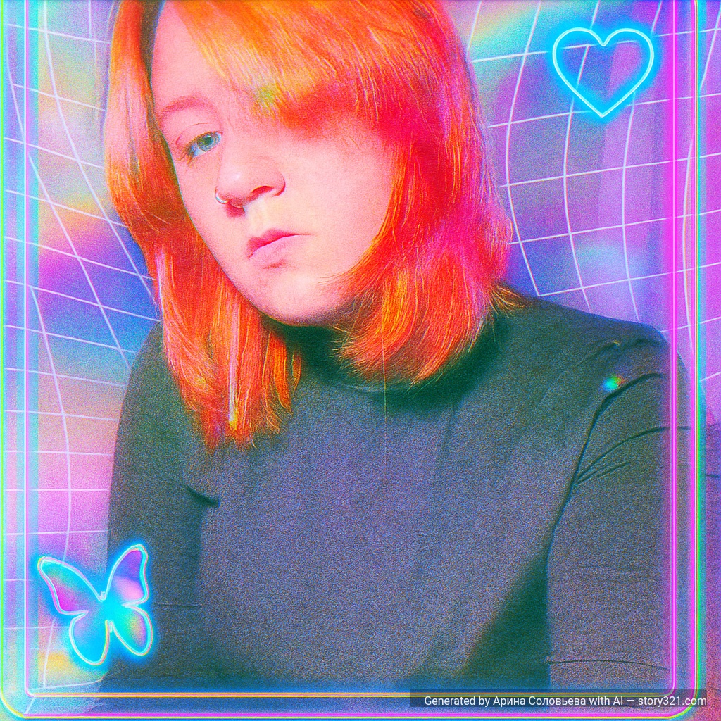 transform the photo into a Y2K aesthetic with a retro-futuristic vibe. Add elements like cyber-inspired graphics, iridescent colors, and a slightly grainy, low-res look reminiscent of early digital cameras. The overall mood should be optimistic, futuristic, and stylish, capturing the essence of the Year 2000 era.