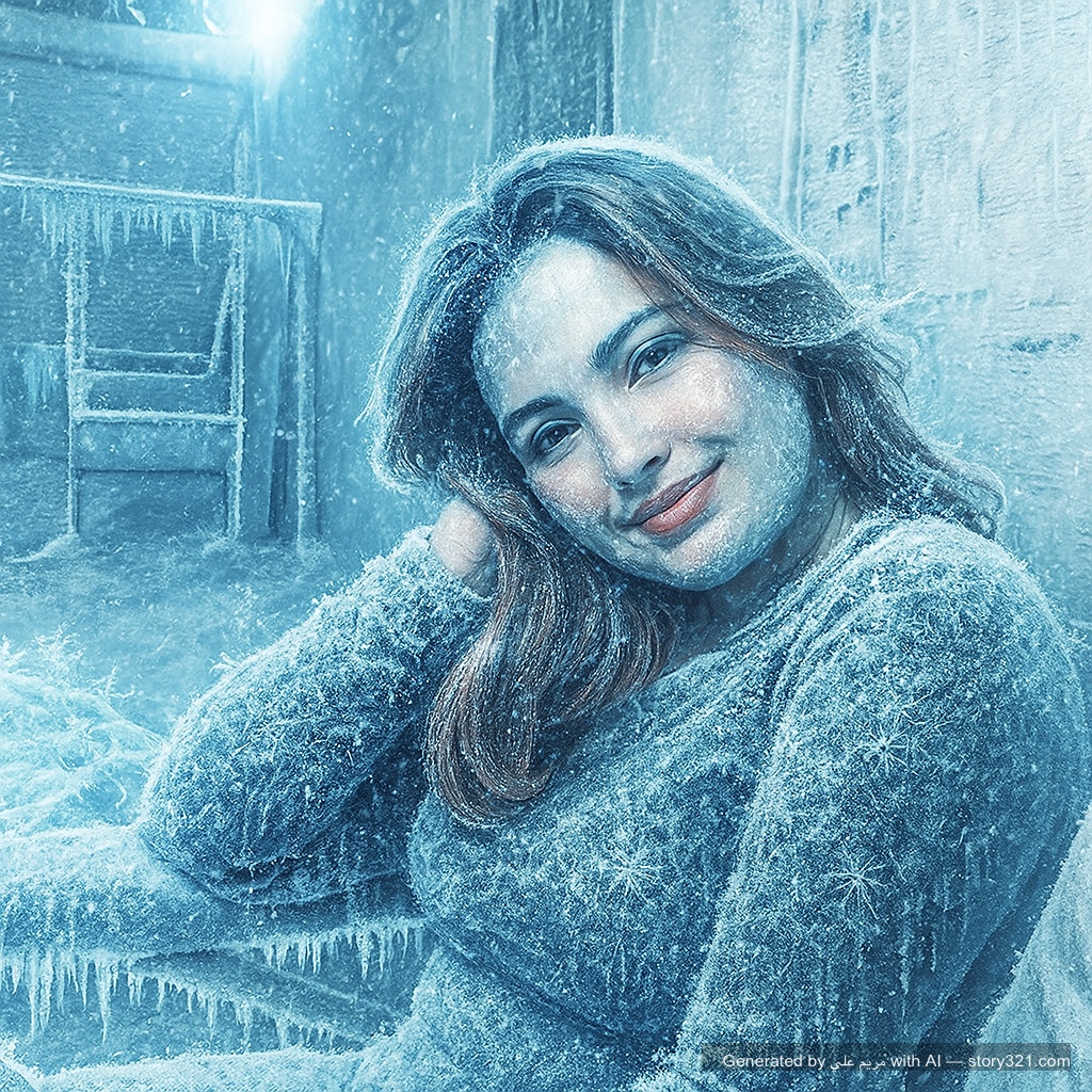 add realistic ice and frost effects to the photo, making objects and surfaces appear frozen. Add ice crystals, frost patterns, icicles, and a cold blue-white tint to create a frozen, winter atmosphere. The ice should look natural and well-integrated with the scene, with proper lighting, transparency, and reflections that make it appear as if the scene has been frozen or covered in ice.