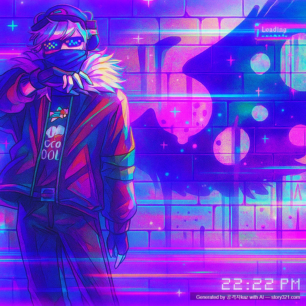 transform the photo into a Y2K aesthetic with a retro-futuristic vibe. Add elements like cyber-inspired graphics, iridescent colors, and a slightly grainy, low-res look reminiscent of early digital cameras. The overall mood should be optimistic, futuristic, and stylish, capturing the essence of the Year 2000 era.