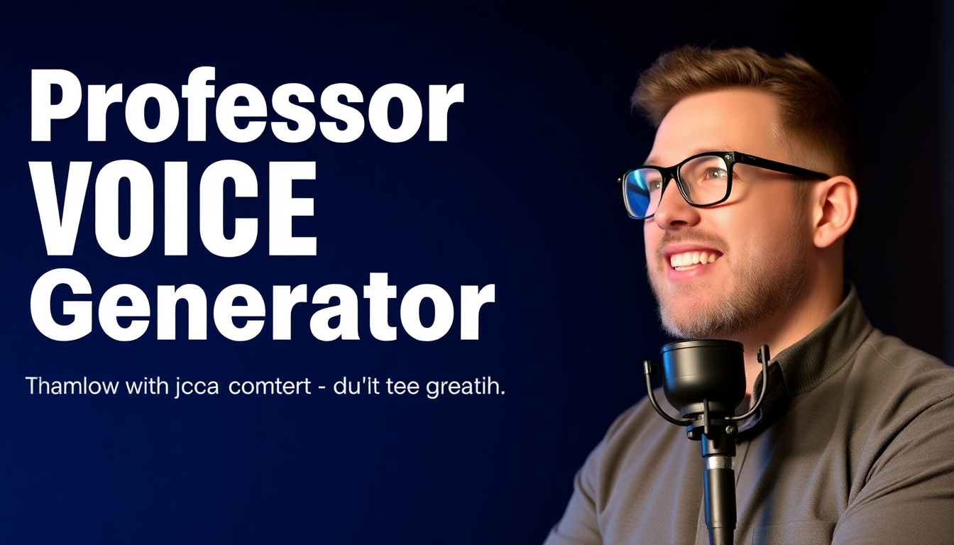 Professor Voice Generator – Bring Authority and Clarity to Your Audio Content