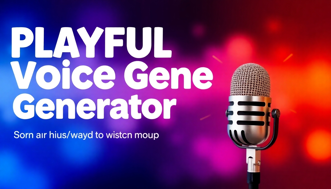 Verspielter Stimmgenerator – Bringen Sie Spaß in Ihre Audioprojekte
