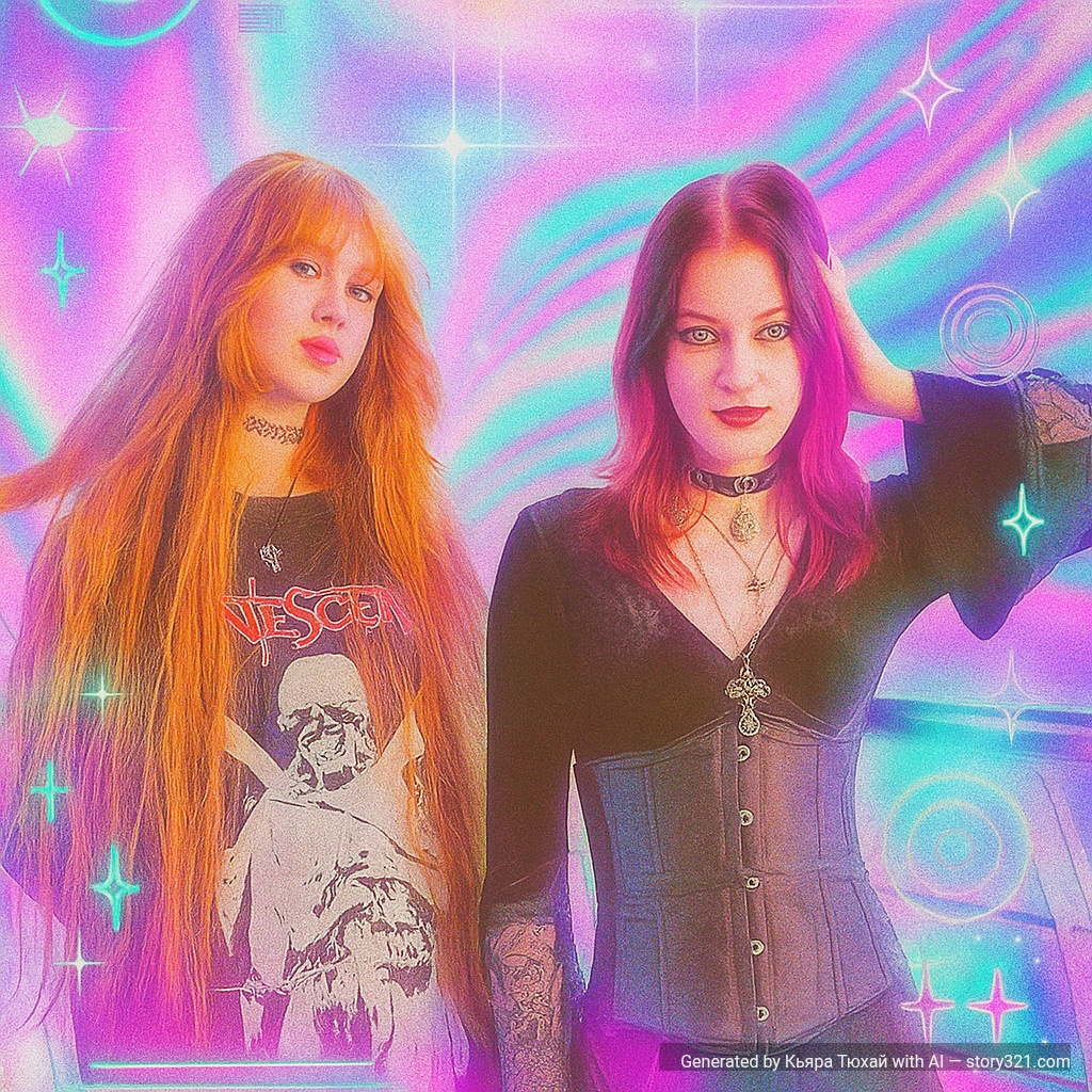 transform the photo into a Y2K aesthetic with a retro-futuristic vibe. Add elements like cyber-inspired graphics, iridescent colors, and a slightly grainy, low-res look reminiscent of early digital cameras. The overall mood should be optimistic, futuristic, and stylish, capturing the essence of the Year 2000 era.