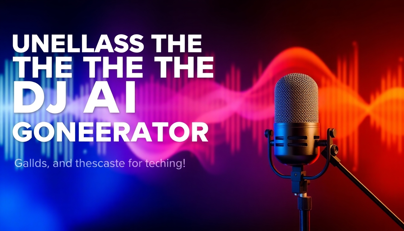 Unleash the Power of the DJ AI Voice Generator for Your Audio Creations
