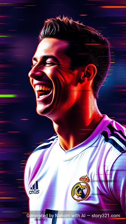 Cristiano Ronaldo laughing and smirking