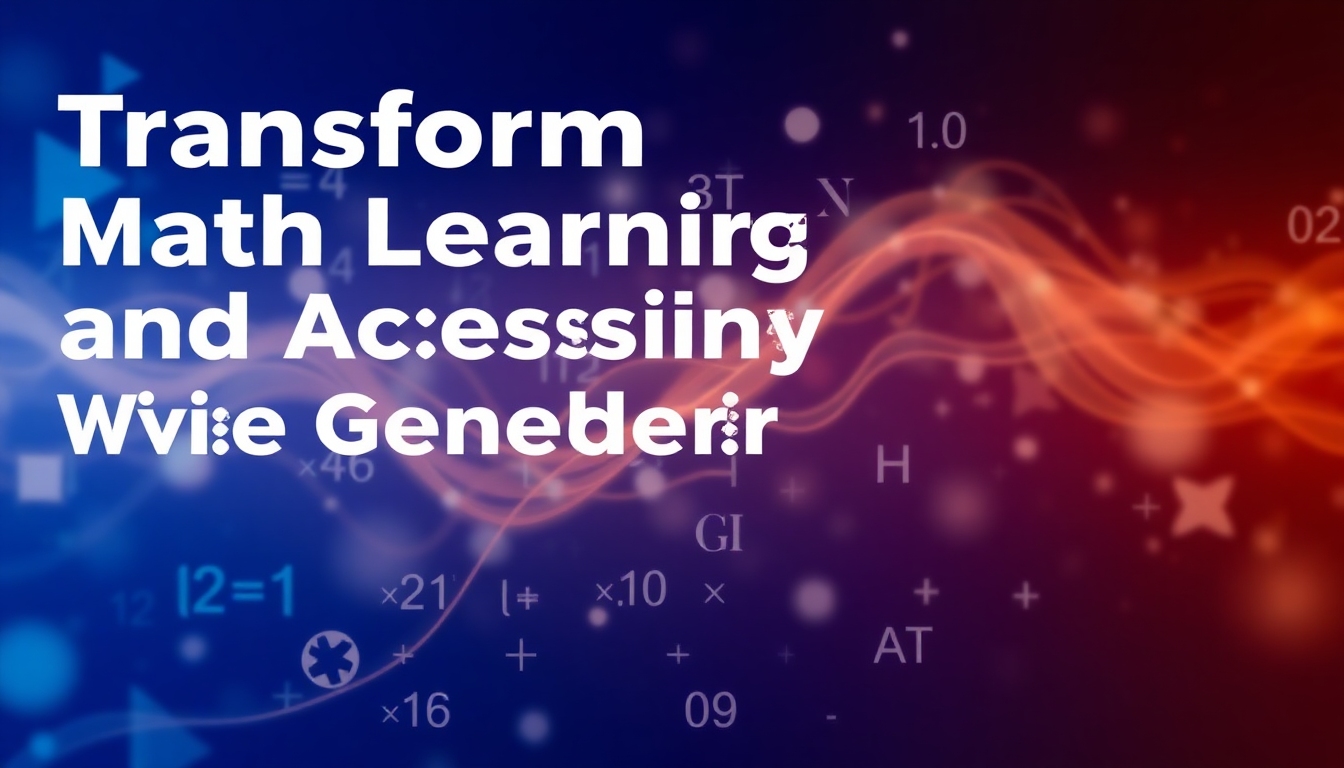 Transform Math Learning and Accessibility with a Mathematics AI Voice Generator